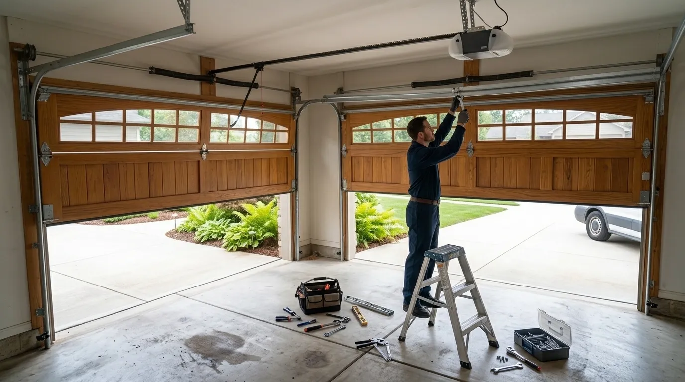 Raised panel garage door